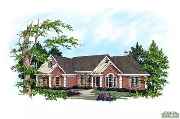 image of single story country house plan 6312